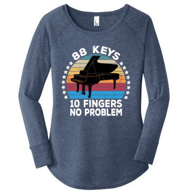 88 Keys 10 Fingers Pianist Musician Piano Keyboard Player Great Gift Women's Perfect Tri Tunic Long Sleeve Shirt