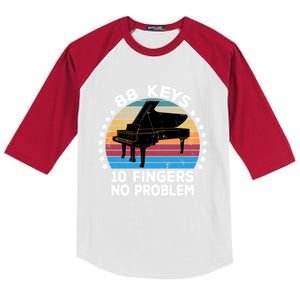 88 Keys 10 Fingers Pianist Musician Piano Keyboard Player Great Gift Kids Colorblock Raglan Jersey