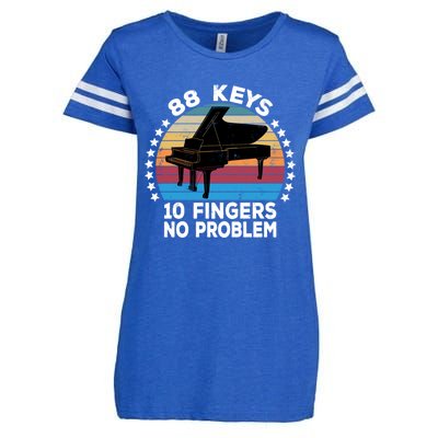 88 Keys 10 Fingers Pianist Musician Piano Keyboard Player Great Gift Enza Ladies Jersey Football T-Shirt