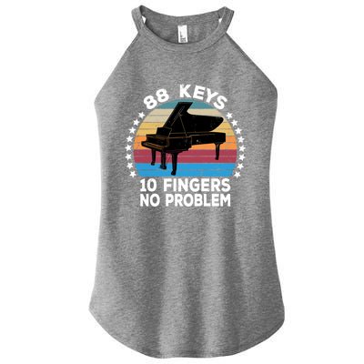 88 Keys 10 Fingers Pianist Musician Piano Keyboard Player Great Gift Women's Perfect Tri Rocker Tank