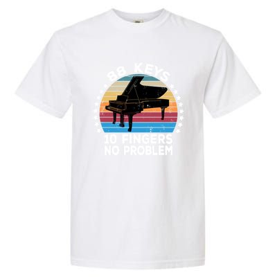 88 Keys 10 Fingers Pianist Musician Piano Keyboard Player Great Gift Garment-Dyed Heavyweight T-Shirt