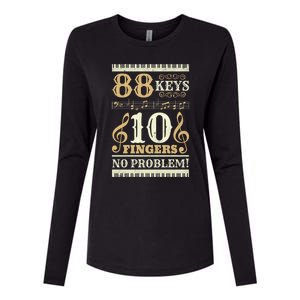 88 Keys 10 Fingers Piano Lover Players Funny Musical Pianist Gift Womens Cotton Relaxed Long Sleeve T-Shirt