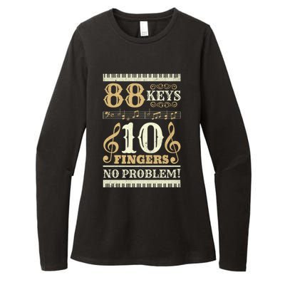 88 Keys 10 Fingers Piano Lover Players Funny Musical Pianist Gift Womens CVC Long Sleeve Shirt