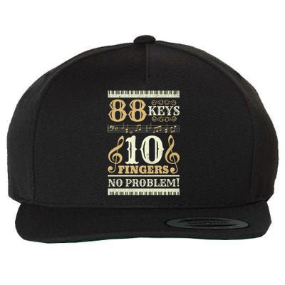 88 Keys 10 Fingers Piano Lover Players Funny Musical Pianist Gift Wool Snapback Cap