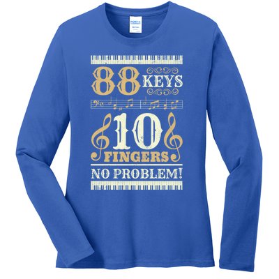 88 Keys 10 Fingers Piano Lover Players Funny Musical Pianist Gift Ladies Long Sleeve Shirt