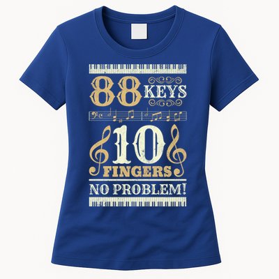 88 Keys 10 Fingers Piano Lover Players Funny Musical Pianist Gift Women's T-Shirt