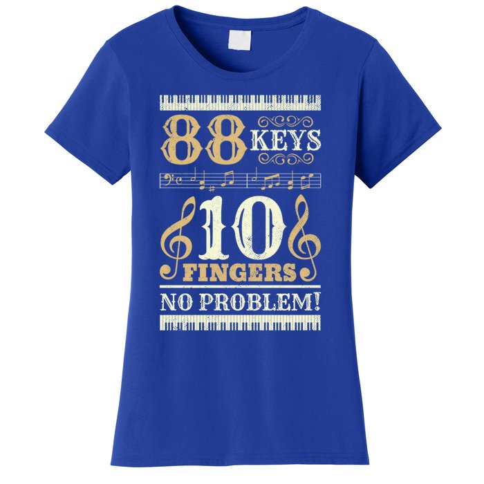 88 Keys 10 Fingers Piano Lover Players Funny Musical Pianist Gift Women's T-Shirt