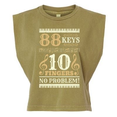 88 Keys 10 Fingers Piano Lover Players Funny Musical Pianist Gift Garment-Dyed Women's Muscle Tee