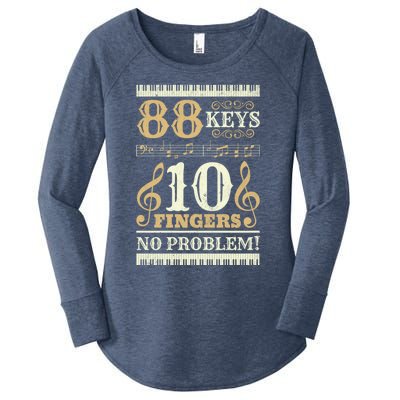 88 Keys 10 Fingers Piano Lover Players Funny Musical Pianist Gift Women's Perfect Tri Tunic Long Sleeve Shirt