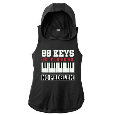 88 Keys Pianist Grand Piano Keyboard Key Music Musician Gift Ladies PosiCharge Tri-Blend Wicking Draft Hoodie Tank