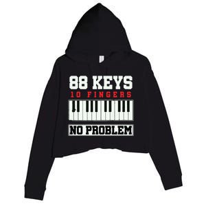 88 Keys Pianist Grand Piano Keyboard Key Music Musician Gift Crop Fleece Hoodie