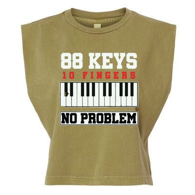 88 Keys Pianist Grand Piano Keyboard Key Music Musician Gift Garment-Dyed Women's Muscle Tee