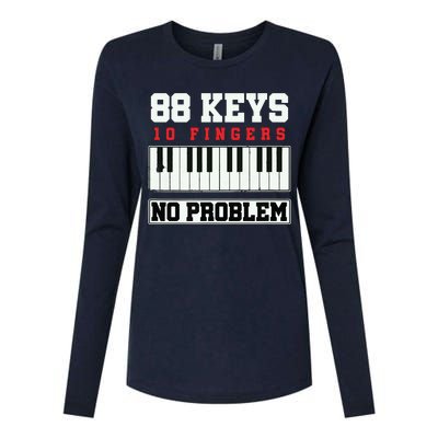 88 Keys Pianist Grand Piano Keyboard Key Music Musician Gift Womens Cotton Relaxed Long Sleeve T-Shirt