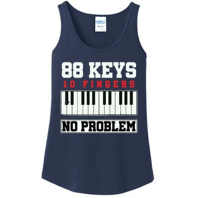 88 Keys Pianist Grand Piano Keyboard Key Music Musician Gift Ladies Essential Tank