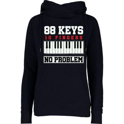 88 Keys Pianist Grand Piano Keyboard Key Music Musician Gift Womens Funnel Neck Pullover Hood