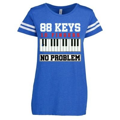 88 Keys Pianist Grand Piano Keyboard Key Music Musician Gift Enza Ladies Jersey Football T-Shirt