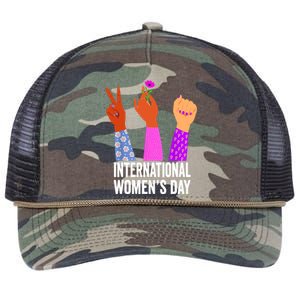 8 March Happy Women Day International Women Day Retro Rope Trucker Hat Cap