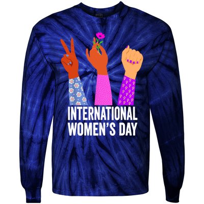 8 March Happy Women Day International Women Day Tie-Dye Long Sleeve Shirt