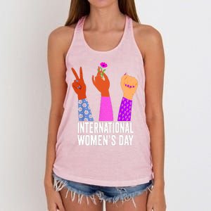 8 March Happy Women Day International Women Day Women's Knotted Racerback Tank