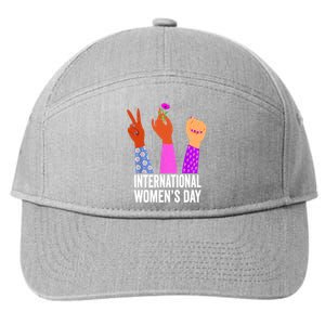 8 March Happy Women Day International Women Day 7-Panel Snapback Hat