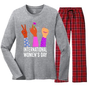 8 March Happy Women Day International Women Day Women's Long Sleeve Flannel Pajama Set 