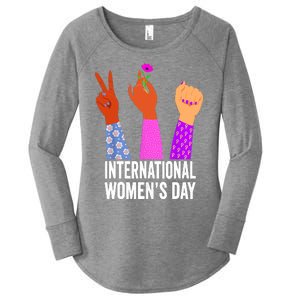 8 March Happy Women Day International Women Day Women's Perfect Tri Tunic Long Sleeve Shirt