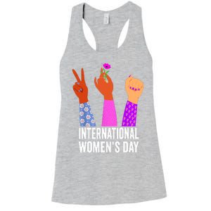 8 March Happy Women Day International Women Day Women's Racerback Tank