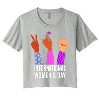 8 March Happy Women Day International Women Day Women's Crop Top Tee