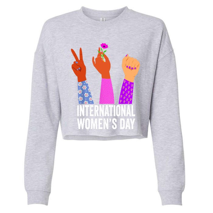 8 March Happy Women Day International Women Day Cropped Pullover Crew