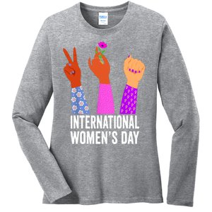 8 March Happy Women Day International Women Day Ladies Long Sleeve Shirt