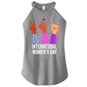 8 March Happy Women Day International Women Day Women's Perfect Tri Rocker Tank