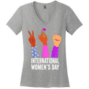 8 March Happy Women Day International Women Day Women's V-Neck T-Shirt