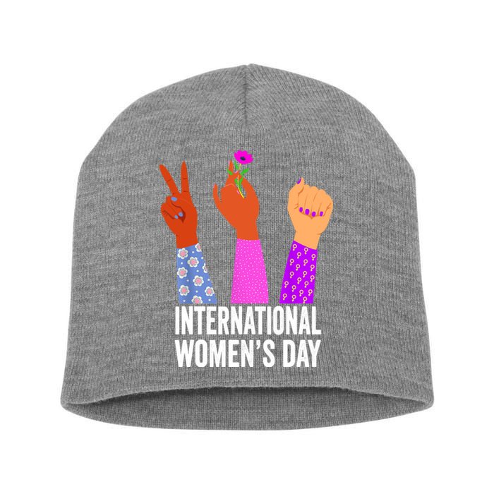 8 March Happy Women Day International Women Day Short Acrylic Beanie