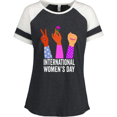 8 March Happy Womens Day International Womens Day Enza Ladies Jersey Colorblock Tee