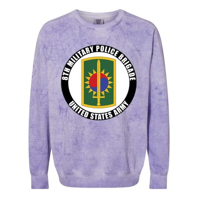 8th Military Police Brigade United States Army Veteran Gift Colorblast Crewneck Sweatshirt