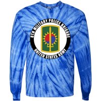 8th Military Police Brigade United States Army Veteran Gift Tie-Dye Long Sleeve Shirt