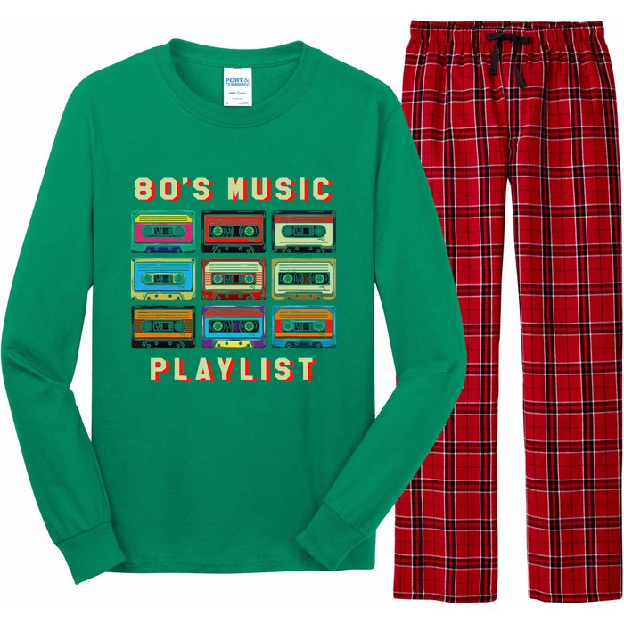 80s Music Playlist 1980 80s Cassette Collector Long Sleeve Pajama Set