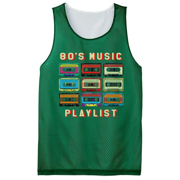 80s Music Playlist 1980 80s Cassette Collector Mesh Reversible Basketball Jersey Tank