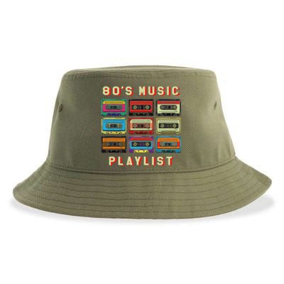 80s Music Playlist 1980 80s Cassette Collector Sustainable Bucket Hat