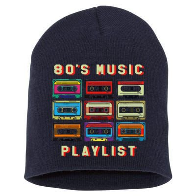 80s Music Playlist 1980 80s Cassette Collector Short Acrylic Beanie