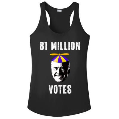 81 Million Votes Anti Biden Funny Political Ladies PosiCharge Competitor Racerback Tank