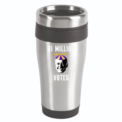 81 Million Votes Anti Biden Funny Political 16oz Travel Tumbler