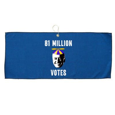 81 Million Votes Anti Biden Funny Political Large Microfiber Waffle Golf Towel