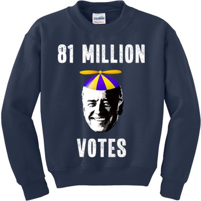 81 Million Votes Anti Biden Funny Political Kids Sweatshirt