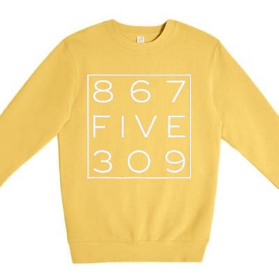 8675309 Nostalgic And Funny 80s Premium Crewneck Sweatshirt