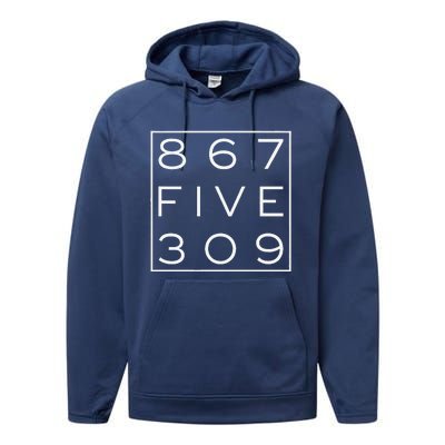 8675309 Nostalgic And Funny 80s Performance Fleece Hoodie