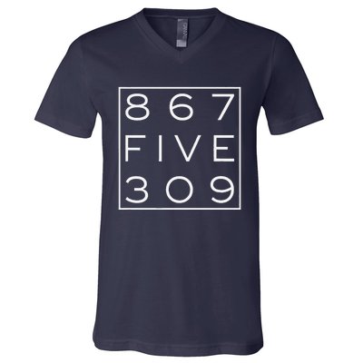 8675309 Nostalgic And Funny 80s V-Neck T-Shirt