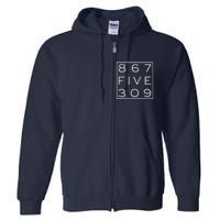 8675309 Nostalgic And Funny 80s Full Zip Hoodie