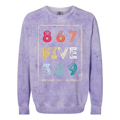 8675309 Nostalgic And Funny 80s & 90s Colorblast Crewneck Sweatshirt