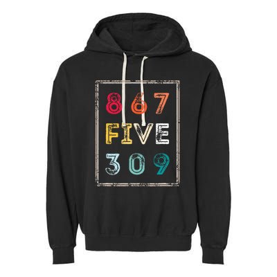 8675309 Nostalgic And Funny 80s & 90s Garment-Dyed Fleece Hoodie